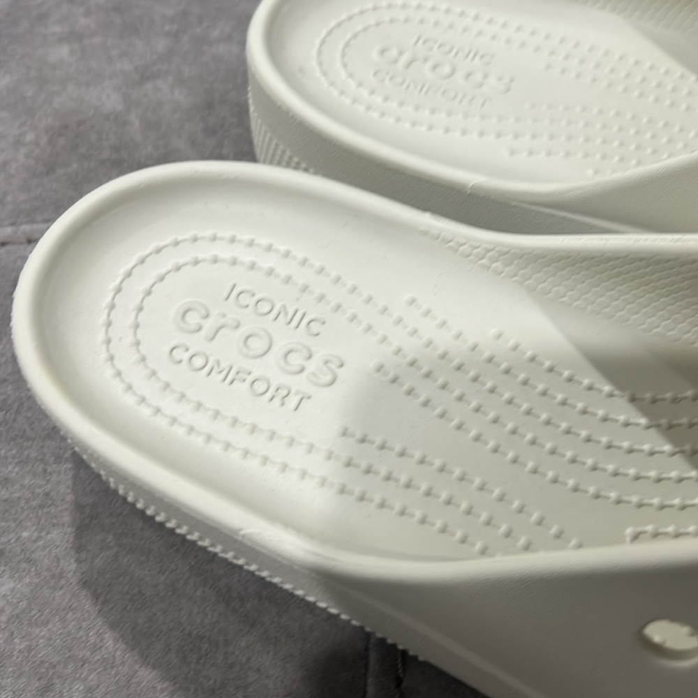 Crocs Classic Platform Slide Sandal Color Bone Women's new size 9 - Picture 3 of 8